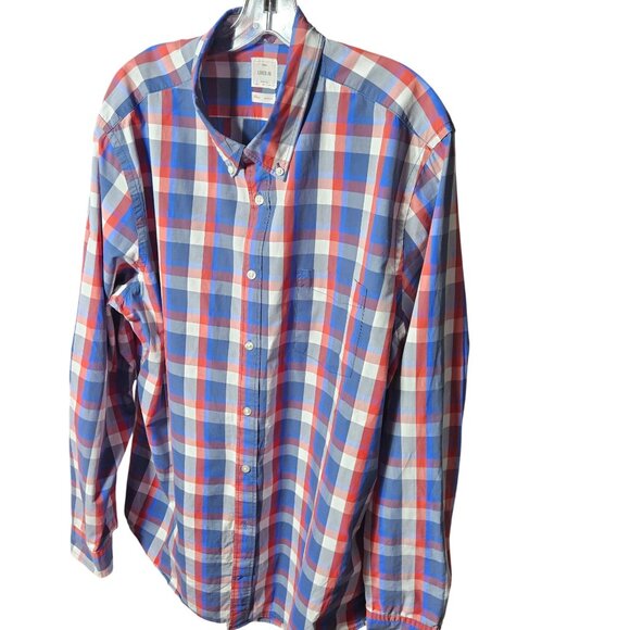 Gap Mens XXL Lived-In Button-Down Long Sleeve Plaid Shirt - Picture 1 of 3
